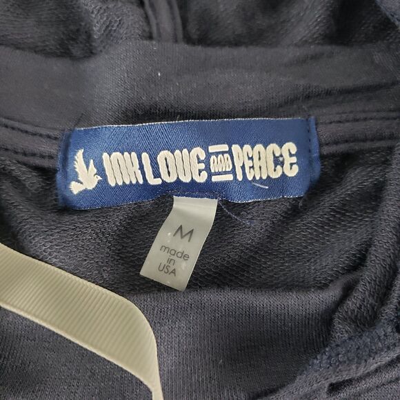 NEW!! Ink Love and Peace SIZE M Comfy Navy Blue Thin Sweatshirt Womens Juniors - Picture 5 of 12